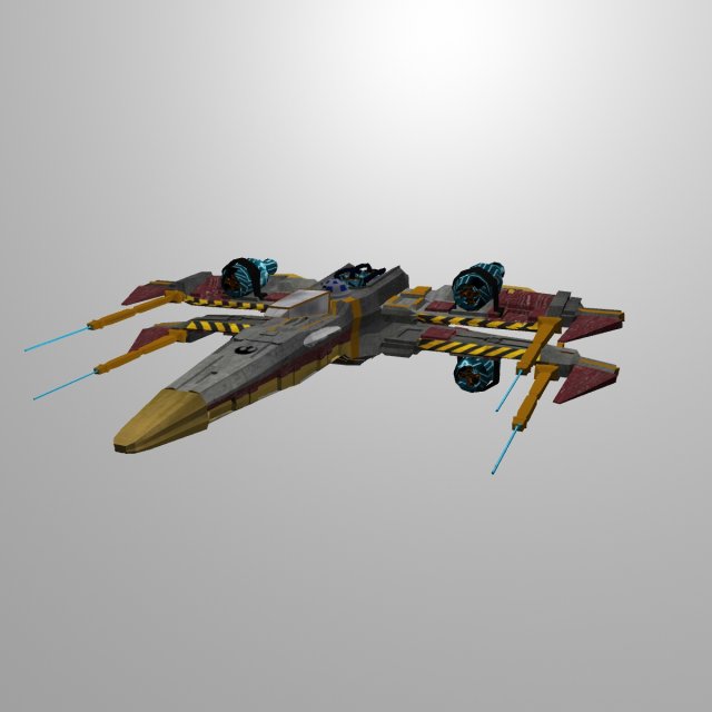 Spacecraft Model 3D .c4d .max .obj .3ds .fbx .stl .blend 