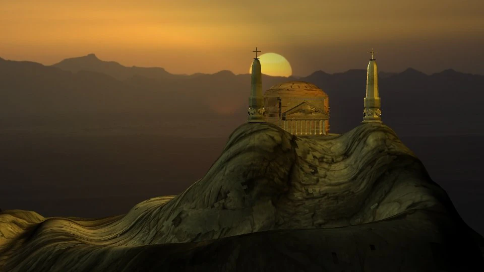 Temple 3D Model .c4d .max .obj .3ds .fbx .stl .blend 