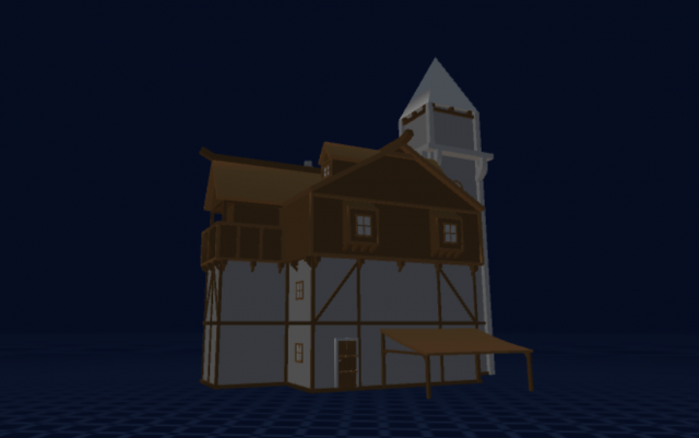 Medieval House 3D-Modell .c4d .max .obj .3ds .fbx .stl .blend 