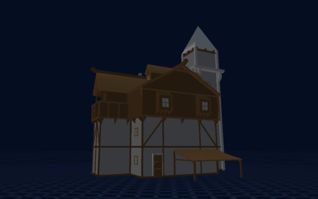 Medieval House 3D Model .c4d .max .obj .3ds .fbx .stl .blend 