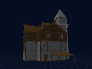 Rumah Abad Pertengahan Model 3D