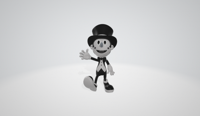 Whimsical Wanderer - Nostalgic Cartoon Character 3D-Modell .c4d .max .obj .3ds .fbx .stl .blend 