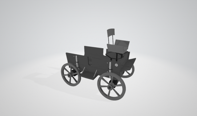 Whimsical Nostalgia - Vintage Cartoon Wagon 3D Модель .c4d .max .obj .3ds .fbx .stl .blend 