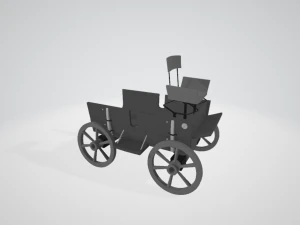 Nostalgia Aneh - Kereta Kartun Vintage Model 3D