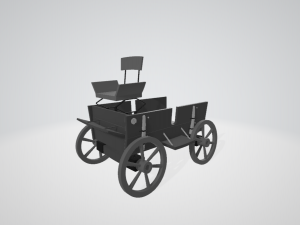 Whimsical Nostalgia - Vintage Cartoon Wagon 3D Модель