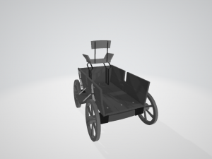 Whimsical Nostalgia - Vintage Cartoon Wagon 3D Модель