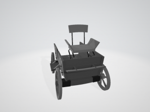 Whimsical Nostalgia - Vintage Cartoon Wagon 3D Модель