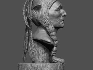 Native American Warrior 3D Baskı Modeli