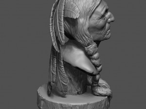 Native American Warrior 3D Baskı Modeli