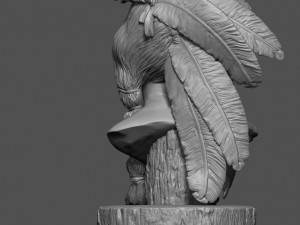 Native American Warrior 3D Baskı Modeli