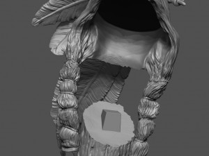 Native American Warrior 3D Baskı Modeli