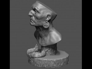 Native American Warrior 3D Baskı Modeli