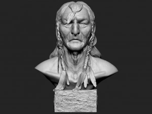 Big Chief Native American 3D Print Model