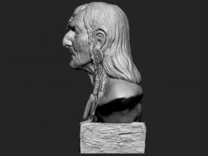 Big Chief Native American 3D Print Model