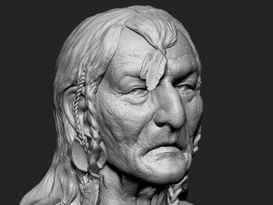 Big Chief Native American 3D Print Model