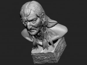 Big Chief Native American 3D Print Model