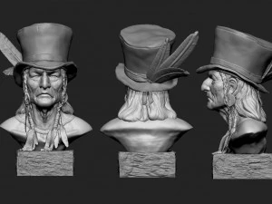 Big Chief Native American 3D Print Model