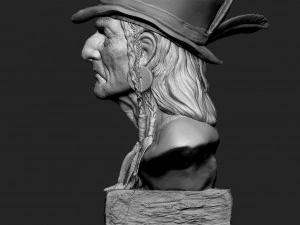 Big Chief Native American 3D Print Model