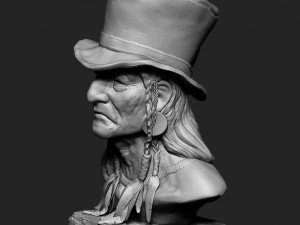 Big Chief Native American 3D Print Model
