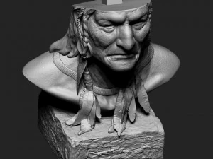 Big Chief Native American 3D Print Model