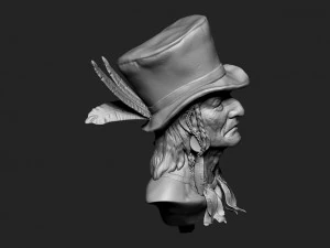 Big Chief Native American 3D Print Model