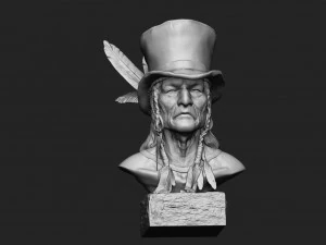 Big Chief Native American 3D Print Model