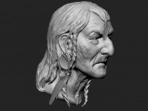 Big Chief Native American 3D Print Model