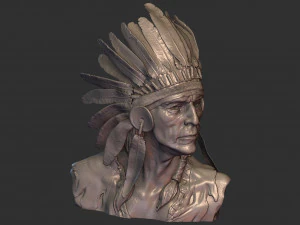 Native American Proud 3D Print Model
