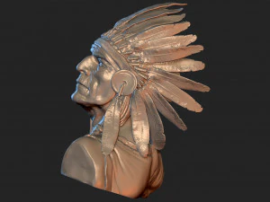 Native American Proud 3D Print Model