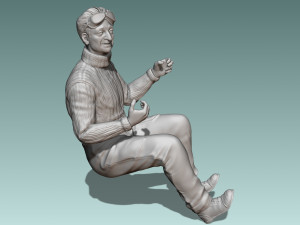 Car Driver Enzo Ferrari Modello di stampa 3D