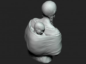 Native American Mother Modelo de Impressão 3D