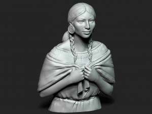 Native American Mother Modelo de Impressão 3D