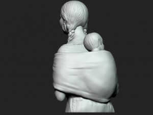 Native American Mother Modelo de Impressão 3D