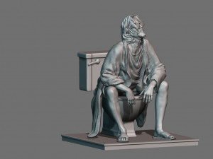 The Dude Toilet The Big Lebowski 3D Print Model