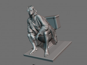 The Dude Toilet The Big Lebowski 3D Print Model