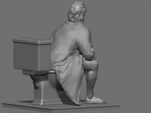 The Dude Toilet The Big Lebowski 3D Print Model