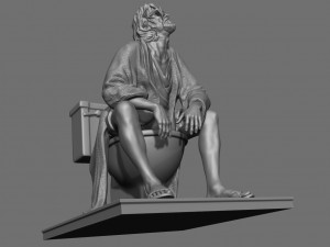 The Dude Toilet The Big Lebowski 3D Print Model
