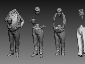 Fangio Car Driver Modello di stampa 3D
