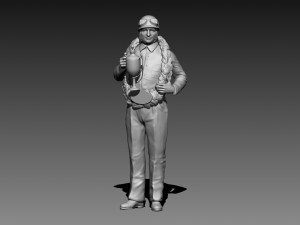 Fangio Car Driver Modello di stampa 3D