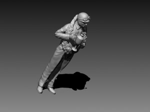 Fangio Car Driver Modello di stampa 3D