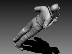 Fangio Car Driver Modello di stampa 3D
