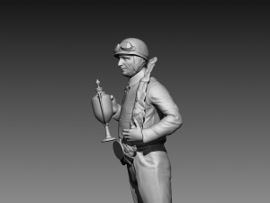 Fangio Car Driver Modello di stampa 3D