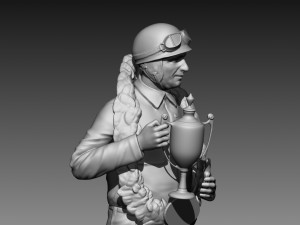Fangio Car Driver Modello di stampa 3D