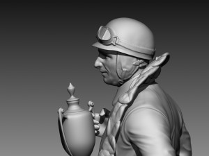 Fangio Car Driver Modello di stampa 3D