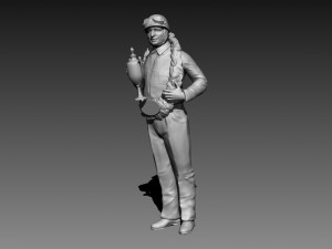 Fangio Car Driver Modello di stampa 3D