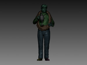 Fangio Car Driver Modello di stampa 3D