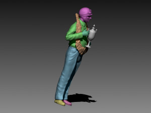 Fangio Car Driver Modello di stampa 3D