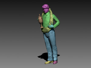 Fangio Car Driver Modello di stampa 3D