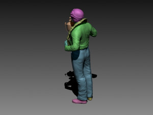 Fangio Car Driver Modello di stampa 3D