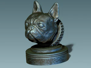 프렌치 프렌치 불독 3D 프린트 모델